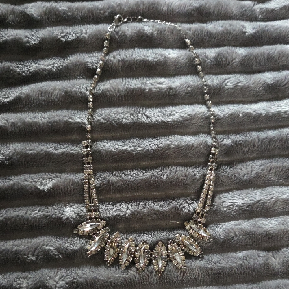 Sparkling Silver Crystal Necklace